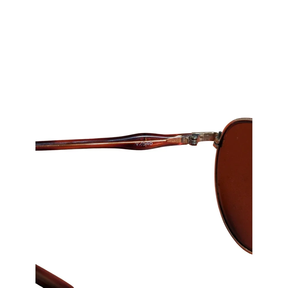Vintage Ray-Ban W2546 Bausch & Lomb Gold Oval Sunglasses Amber Lens Tortoise